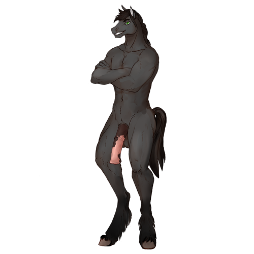 Crazy Horse-Honeypony-Black-Nude-Full.png